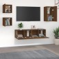 vidaXL Set de muebles para TV 5 pzas madera contrachapada roble marrón