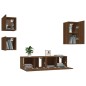 vidaXL Set de muebles para TV 5 pzas madera contrachapada roble marrón