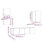 vidaXL Set de muebles para TV 5 pzas madera contrachapada roble marrón