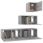 vidaXL Set de muebles para TV 4 pzas madera contrachapada gris Sonoma
