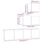 vidaXL Set de muebles para TV 4 pzas madera contrachapada gris Sonoma