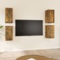 vidaXL Mueble TV 4 uds madera contrachapada roble ahumado 30,5x30x60cm vidaXL Mueble TV 4 uds madera contrachapada roble ahumado 30,5x30x60cm