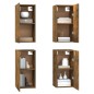 vidaXL Mueble TV 4 uds madera contrachapada roble ahumado 30,5x30x60cm vidaXL Mueble TV 4 uds madera contrachapada roble ahumado 30,5x30x60cm
