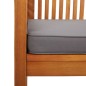 vidaXL Set comedor de jardín 5 pzas y cojines madera maciza de acacia vidaXL Set comedor de jardín 5 pzas y cojines madera maciza de acacia