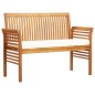 vidaXL Set comedor de jardín 3 pzas y cojines madera maciza de acacia