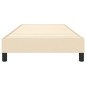 vidaXL Estructura de cama box spring tela color crema 100x200 cm