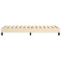 vidaXL Estructura de cama box spring tela color crema 100x200 cm