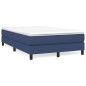 vidaXL Estructura de cama box spring tela azul 120x200 cm
