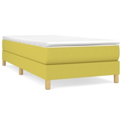 vidaXL Estructura de cama box spring tela verde 80x200 cm