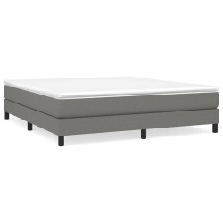 vidaXL Estructura de cama box spring tela gris oscuro 180x200 cm