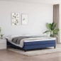 vidaXL Estructura de cama box spring tela azul 180x200 cm vidaXL Estructura de cama box spring tela azul 180x200 cm