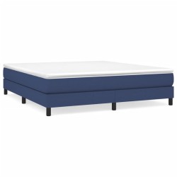 vidaXL Estructura de cama box spring tela azul 180x200 cm