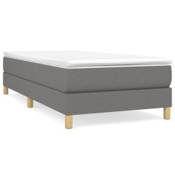 vidaXL Estructura de cama box spring tela gris oscuro 80x200 cm
