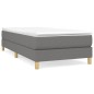 vidaXL Estructura de cama box spring tela gris oscuro 80x200 cm