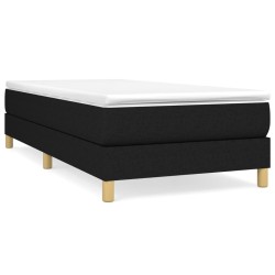 vidaXL Estructura de cama box spring tela negro 100x200 cm