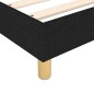 vidaXL Estructura de cama box spring tela negro 100x200 cm
