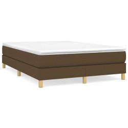 vidaXL Estructura de cama box spring tela marrón 140x190 cm