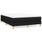 vidaXL Estructura de cama box spring tela negro 140x200 cm