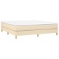 vidaXL Estructura de cama box spring tela color crema 180x200 cm vidaXL Estructura de cama box spring tela color crema 180x200 cm
