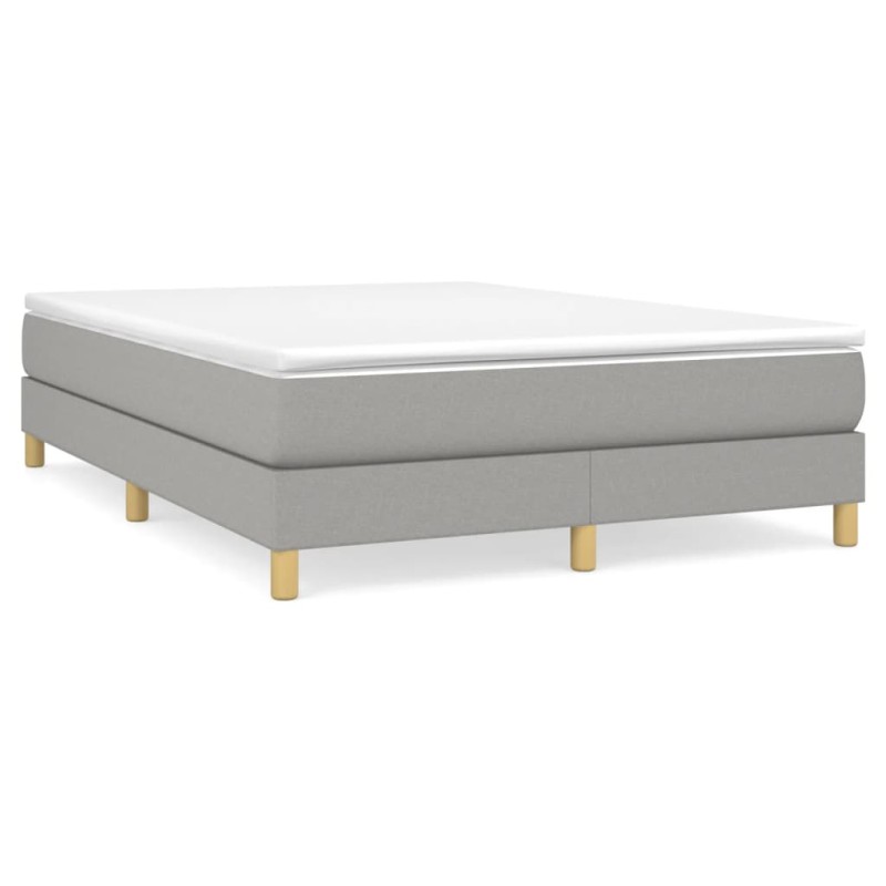 vidaXL Estructura de cama box spring tela gris claro 140x200 cm vidaXL Estructura de cama box spring tela gris claro 140x200 cm