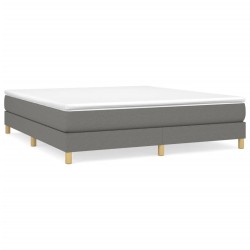 vidaXL Estructura de cama box spring tela gris oscuro 160x200 cm