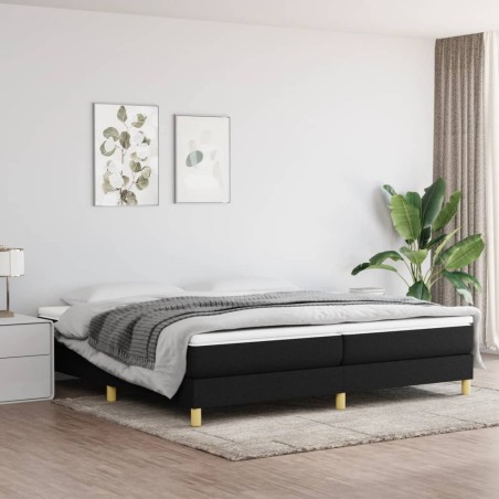vidaXL Estructura de cama box spring tela negro 200x200 cm