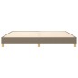 vidaXL Estructura de cama box spring tela gris taupe 200x200 cm