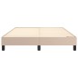 vidaXL Estructura cama box spring cuero sintético capuchino 140x200 cm
