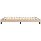 vidaXL Estructura cama box spring cuero sintético capuchino 140x200 cm