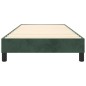 vidaXL Estructura de cama box spring terciopelo verde oscuro 90x200 cm
