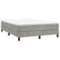 vidaXL Estructura de cama box spring terciopelo gris claro 140x190 cm vidaXL Estructura de cama box spring terciopelo gris claro 140x190 cm