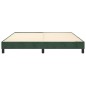 vidaXL Estructura de cama box spring terciopelo verde oscuro 180x200cm