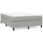 vidaXL Estructura de cama box spring tela gris claro 140x200 cm