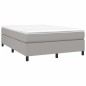 vidaXL Estructura de cama box spring tela gris claro 140x200 cm