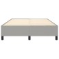 vidaXL Estructura de cama box spring tela gris claro 140x200 cm