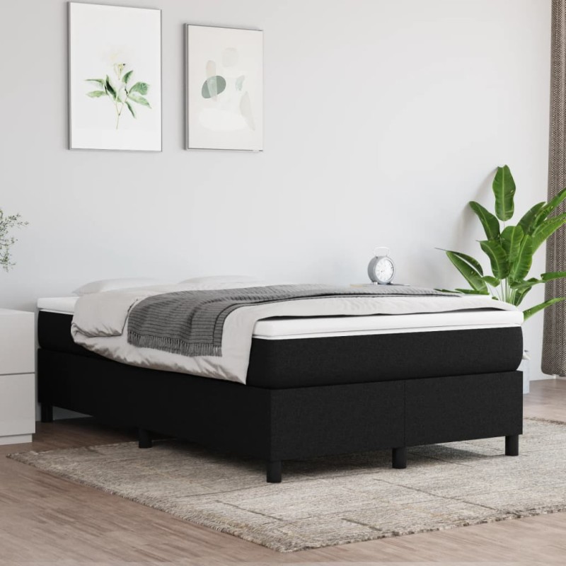 vidaXL Estructura de cama box spring tela negro 120x200 cm vidaXL Estructura de cama box spring tela negro 120x200 cm