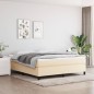 vidaXL Estructura de cama box spring tela color crema 180x200 cm vidaXL Estructura de cama box spring tela color crema 180x200 cm