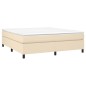 vidaXL Estructura de cama box spring tela color crema 180x200 cm vidaXL Estructura de cama box spring tela color crema 180x200 cm