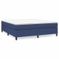 vidaXL Estructura de cama box spring tela azul 160x200 cm vidaXL Estructura de cama box spring tela azul 160x200 cm