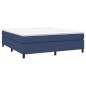 vidaXL Estructura de cama box spring tela azul 160x200 cm vidaXL Estructura de cama box spring tela azul 160x200 cm