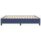 vidaXL Estructura de cama box spring tela azul 160x200 cm vidaXL Estructura de cama box spring tela azul 160x200 cm