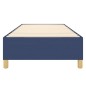 vidaXL Estructura de cama box spring tela azul 90x190 cm