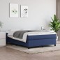 vidaXL Estructura de cama box spring tela azul 140x190 cm vidaXL Estructura de cama box spring tela azul 140x190 cm