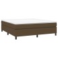 vidaXL Estructura de cama box spring tela marrón 180x200 cm