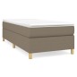 vidaXL Estructura de cama box spring tela gris taupe 90x190 cm
