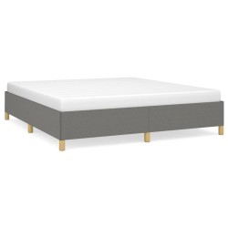 vidaXL Estructura de cama box spring tela gris oscuro 180x200 cm