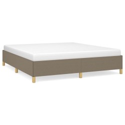 vidaXL Estructura de cama box spring tela gris taupe 160x200 cm
