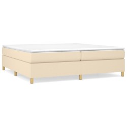 vidaXL Estructura de cama box spring tela color crema 200x200 cm