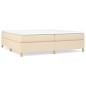 vidaXL Estructura de cama box spring tela color crema 200x200 cm