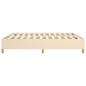 vidaXL Estructura de cama box spring tela color crema 200x200 cm